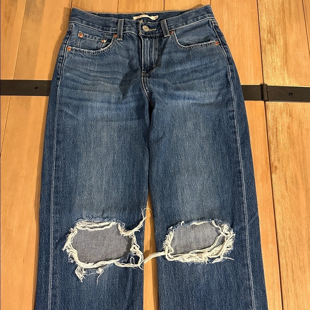 Levi’s sz 25 Low Pro Straight Classic Blue Women's Jeans Like New - Picture 5 of 6